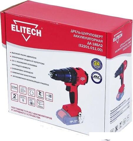 Дрель-шуруповерт ELITECH ДА 18БЛ2 (без АКБ)