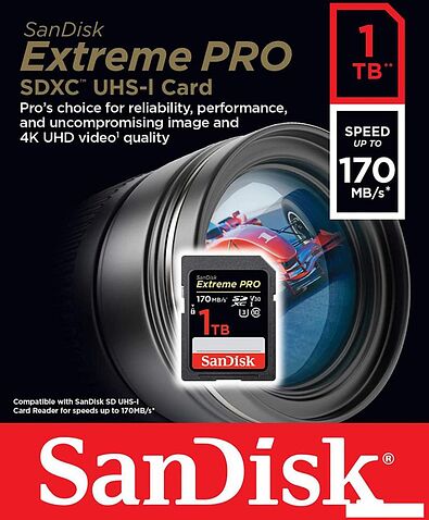 Карта памяти SanDisk Extreme PRO SDXC SDSDXXY-1T00-GN4IN 1TB