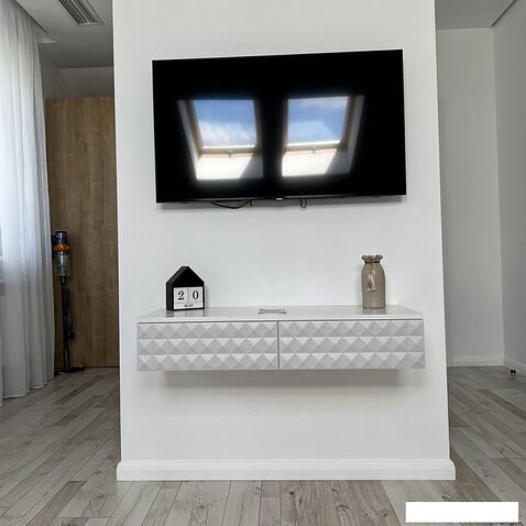 Тумба Shtabe Simple 7010 эко (травертин/белый)