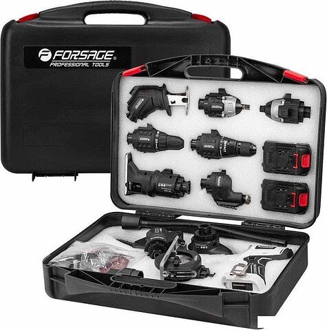 Набор электроинструментов FORSAGE F-JCB-18MT-B (с 2-мя АКБ, кейс)