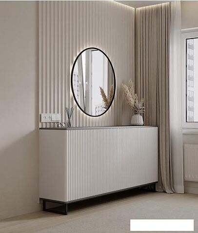 Тумба Shtabe Royal 5057 эко (белый/металл бруклин/черный)