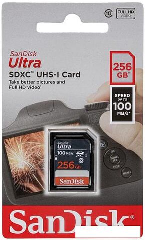 Карта памяти SanDisk Ultra SDXC SDSDUNR-256G-GN3IN 256GB