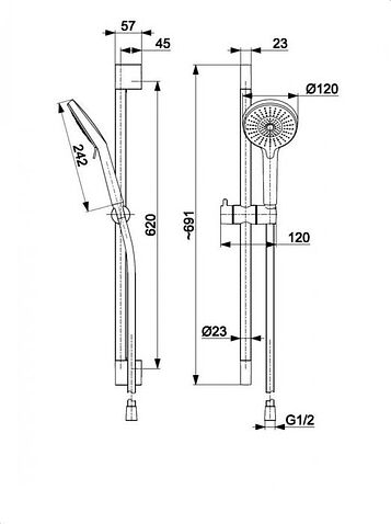 Душевой гарнитур  Armatura 841-345-00
