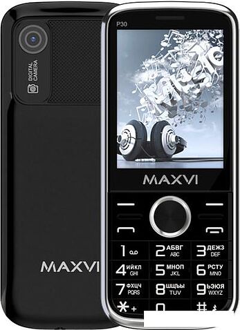 Кнопочный телефон Maxvi P30 (черный)