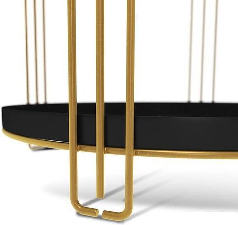 Журнальный столик Sheffilton SHT-CT31 (золото/черный муар)