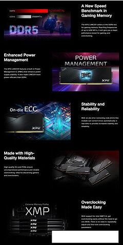 Оперативная память A-Data XPG Lancer 2x16ГБ DDR5 6000 МГц AX5U6000C4016G-DCLABK