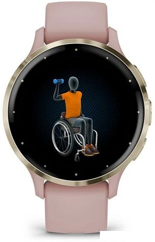 Умные часы Garmin Venu 3S (розовый, с силиконовым ремешком)