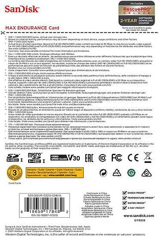 Карта памяти SanDisk microSDHC SDSQQVR-032G-GN6IA 32GB (с адаптером)