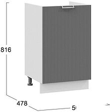 Шкаф напольный Трия Кимберли 1Н5М (белый/титан) Шкаф напольный Трия Кимберли 1Н5М (белый/титан)