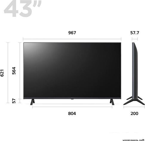 Телевизор LG UR78 43UR78001LJ