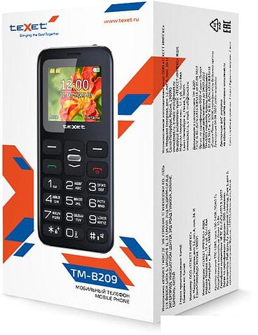 Мобильный телефон TeXet TM-B209 (черный)
