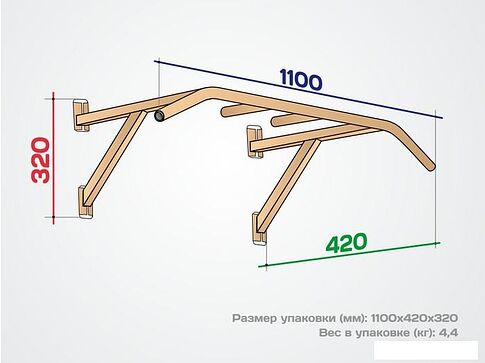 Турник Spektr Sport Лайт (серый)