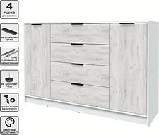 Тумба Интерлиния Концепт КТ-Т160 (дуб белый/белый платинум)