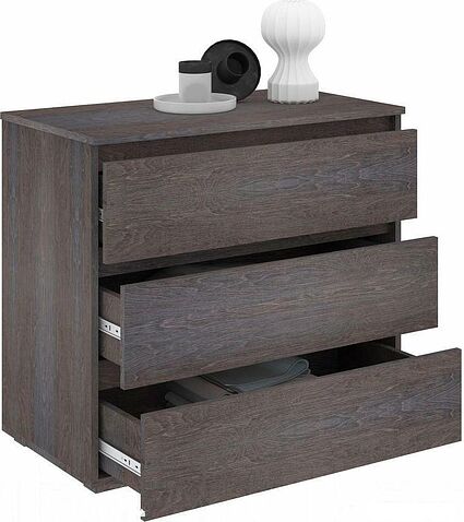 Комод Кортекс-мебель Бари 80 3ш (береза/береза/береза)