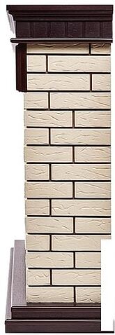 Портал Firelight Bricks 25 (камень бежевый/шпон темный дуб)