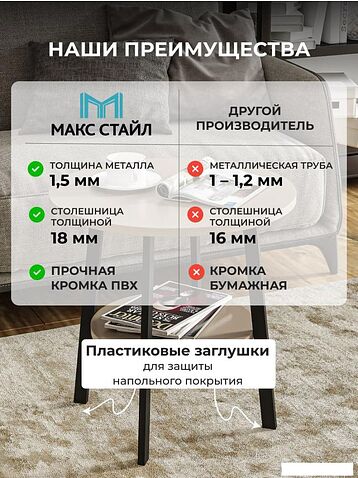 Журнальный столик Макс Стайл СтЖ-525-4-2 (капучино)