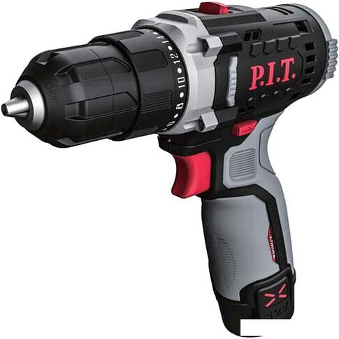 Дрель-шуруповерт P.I.T. PBM12K-10A/2 (с 2-мя АКБ, кейс)