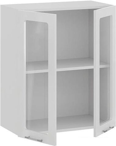 Шкаф навесной Трия Весна 1В6С (белый глянец)