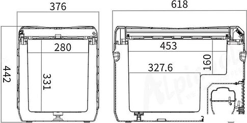 Компрессорный автохолодильник Alpicool NL40 (12/24, без адаптера 220В)