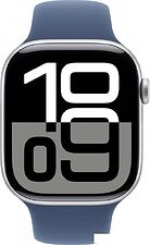 Умные часы Apple Watch Series 10 46 мм (алюминиевый корпус, серебристый/синий, спортивный силиконовый ремешок M/L) Умные часы Apple Watch Series 10 46 мм (алюминиевый корпус, серебристый/синий, спортивный силиконовый ремешок M/L)