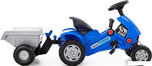 Педальная машинка Полесье Каталка-трактор с педалями Turbo-2 с полуприцепом 84651