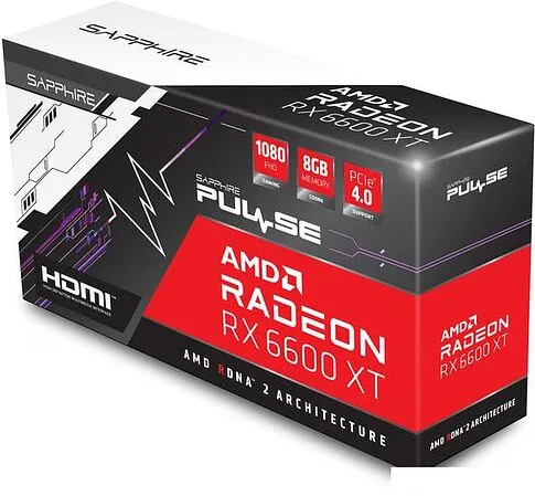 Видеокарта Sapphire Pulse Radeon RX 6600 XT 8GB GDDR6 11309-03-20G
