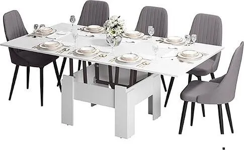 Стол-трансформер AMI Престиж (белый матовый)