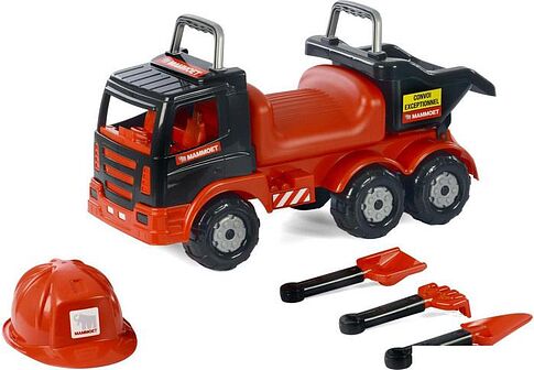 Каталка Полесье 200-02 Mammoet+каска+совок+грабли+лопата [57082]