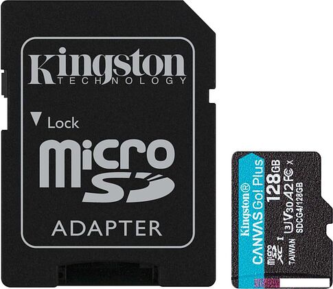 Карта памяти Kingston Canvas Go! microSDXC 128GB SDCG4/128GB (с адаптером)