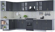 Готовая кухня Интерлиния Мила Шато 1.7x3.5 левая (пепел/пепел/опал светлый) Готовая кухня Интерлиния Мила Шато 1.7x3.5 левая (пепел/пепел/опал светлый)