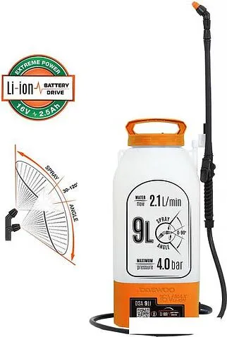 Аккумуляторный опрыскиватель Daewoo Power DSA 9Li