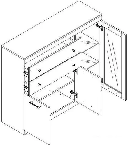 Тумба Anrex Jagger 1V2D2S Дуб Монастырский/Черный