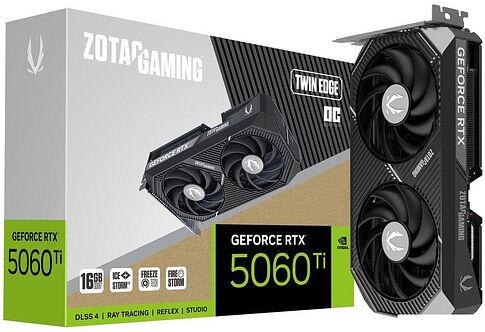 Видеокарта ZOTAC Gaming GeForce RTX 5060 Ti 16GB Twin Edge OC ZT-B50620H-10M