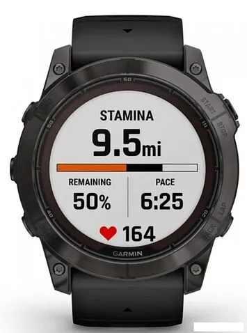 Умные часы Garmin Fenix 7X Pro Sapphire Solar (карбоново-серый титан/черный)