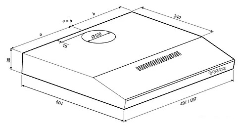 Кухонная вытяжка Krona JESSICA slim 600 white push button