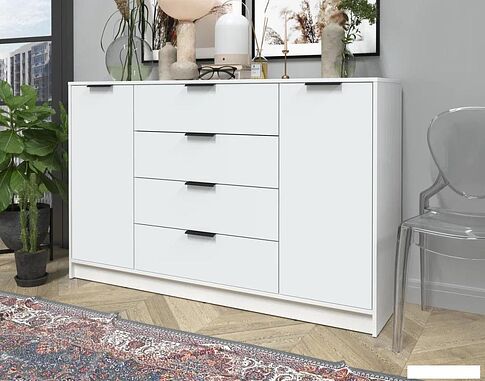 Тумба Интерлиния Концепт КТ-Т160 (белый платинум/белый платинум)