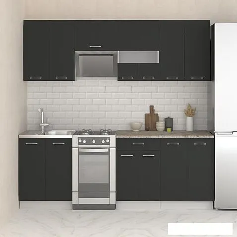 Готовая кухня Mio Tesoro Экстра-лайт 2.2 (антрацит/марсель)