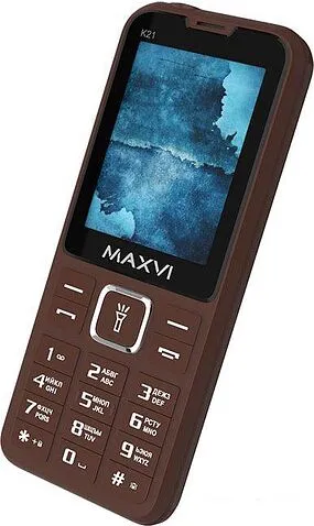 Кнопочный телефон Maxvi K21 (коричневый)