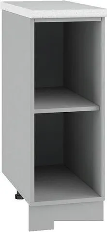Шкаф напольный ДСВ Тренто С 300 левый (серый/белый)