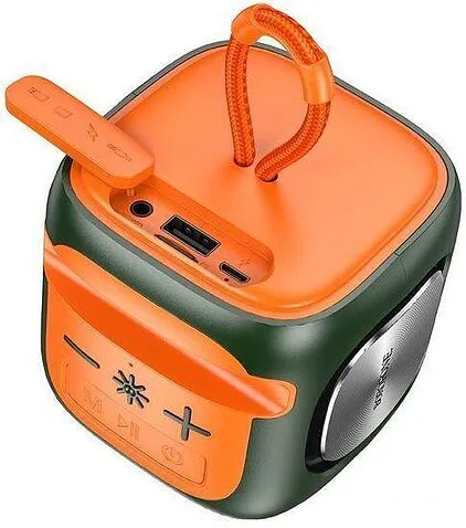 Беспроводная колонка Borofone BR29 (темно-зеленый/оранжевый)