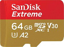 Карта памяти SanDisk Extreme microSDXC SDSQXAH-064G-GN6MN 64GB Карта памяти SanDisk Extreme microSDXC SDSQXAH-064G-GN6MN 64GB