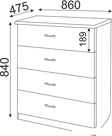 Комод Rinner Осло М02 (белый)
