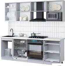 Готовая кухня Интерлиния Мила Gloss 2.3-ПМ2 (черный глянец/бордовый глянец/кастилло темный) Готовая кухня Интерлиния Мила Gloss 2.3-ПМ2 (черный глянец/бордовый глянец/кастилло темный)