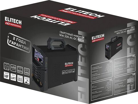 Сварочный инвертор ELITECH WM 200 AC-DC Pulse