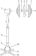 Вентилятор CENTEK CT-5015 (белый/серый)
