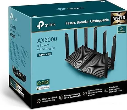 Wi-Fi роутер TP-Link Archer AX80