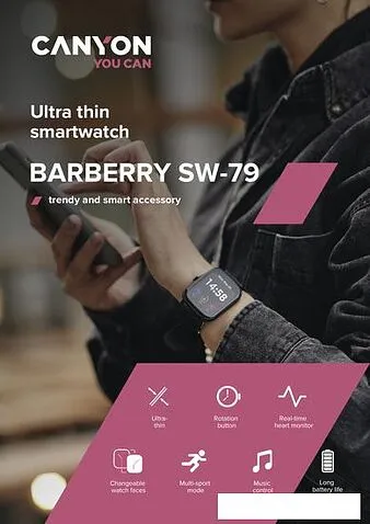 Умные часы Canyon Barberry SW-79 (черный)