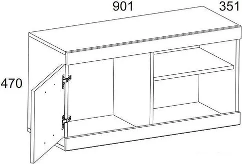Тумба Anrex Oskar 1D2N Дуб Санремо