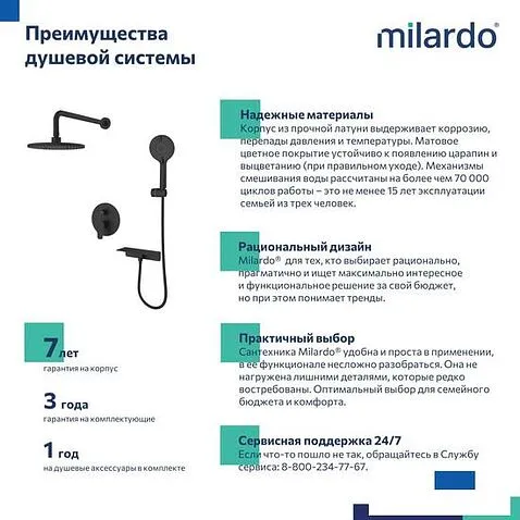 Душевая система  IDDIS Rora RORBL02M67