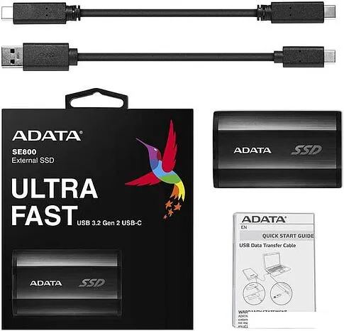 Внешний накопитель A-Data SE800 1TB ASE800-1TU32G2-CBK (черный)